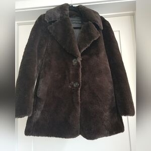Zara Chocolate Teddy Jacket Size Small
